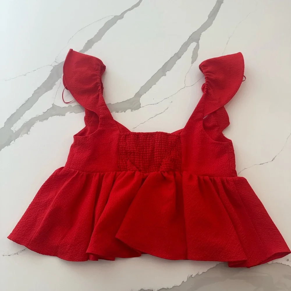 NWOT Urban Outfitters Sierra Keyhole Babydoll Blouse - Picture 4 of 7